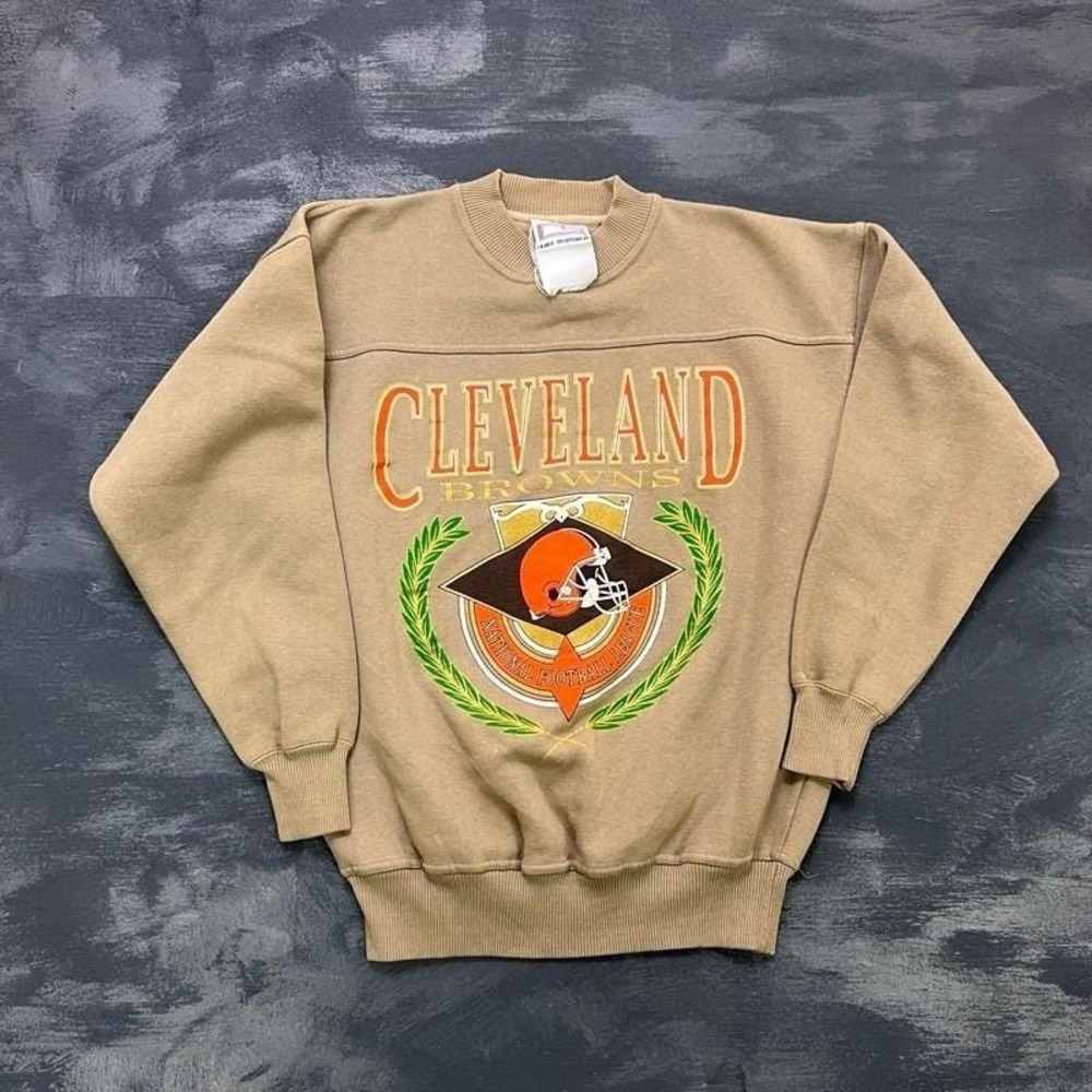 Vintage Cleveland Browns‎ Sweatshirt Mens Medium Brown 1990s NFL